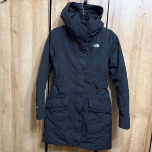 The North Face Womens Black Dryvent 550 Down Puffer Boroughs Parka Coat Small